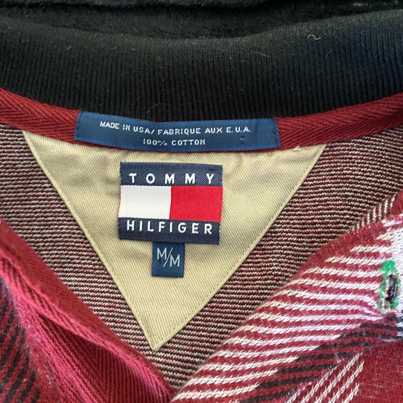 Vintage Tommy Hilfiger Plaid Collard Shirt - Picture 2 of 3